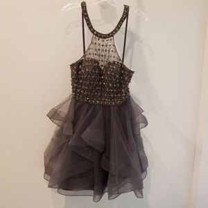 Jovani Beaded Halter Dress